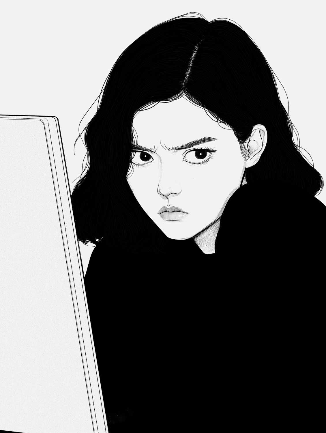 A person looking frustrated while interacting with an AI interface, symbolizing the common experience of receiving incorrect yet confident AI answers.
