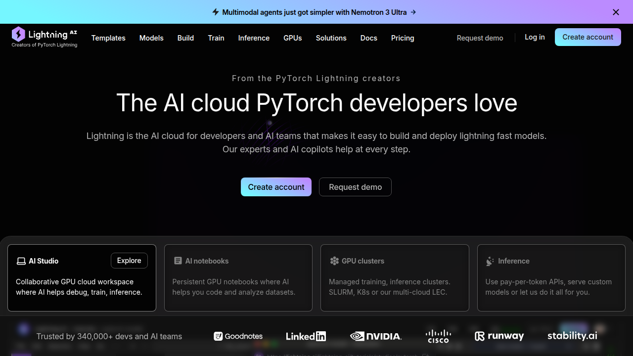 Explore the official Lightning AI website, the specialized framework designed to make generative AI systems more reliable.