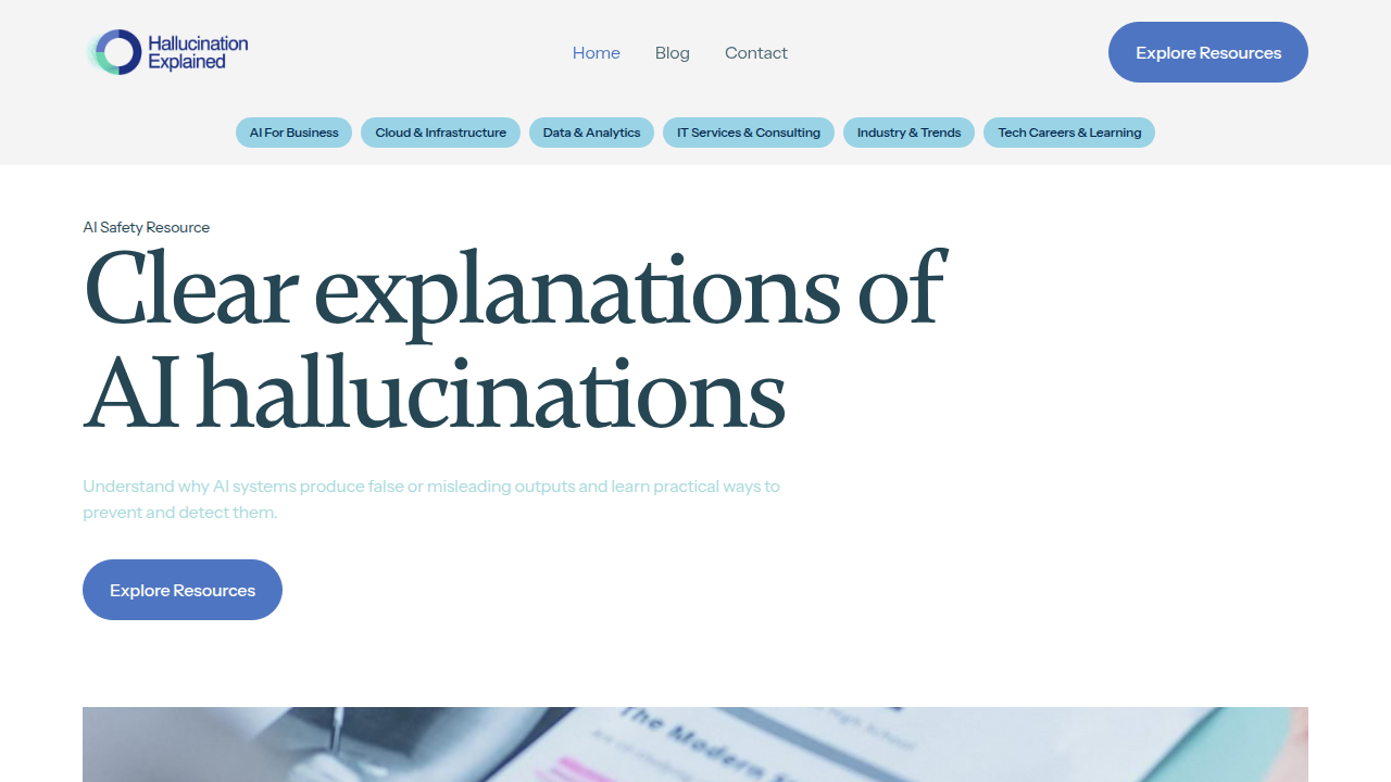 A website dedicated to understanding and addressing AI hallucinations.