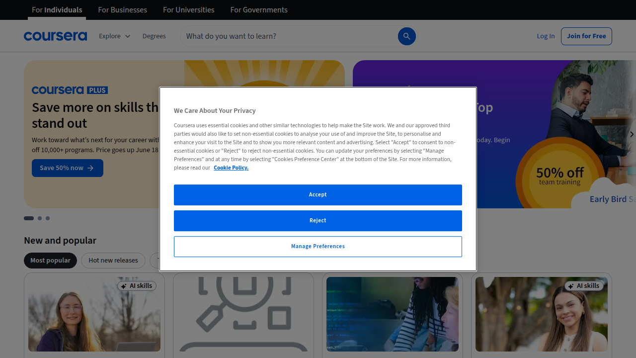 Coursera provides online courses and specializations for skill development.